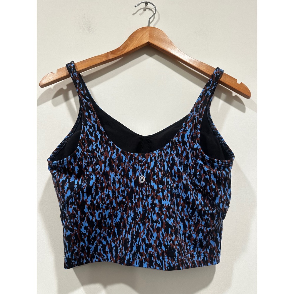 Lululemon Align Tank Top Size 10 Blue Brown Abstract Camo Print